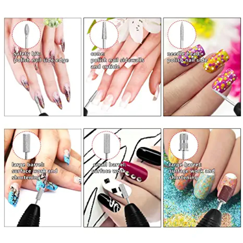 20000 RPM elektrinių nagų gręžimo staklių frezavimo staklių rinkiniai Elektriniai nagų šlifuoklio rinkiniai 12W nagų gręžimo antgalių nagų įrankių rinkinys