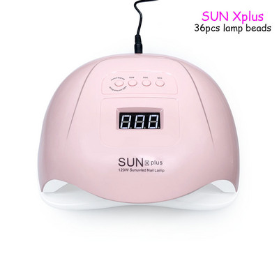 SUN X5 Max 114/72W LED lámpás körömszárító 57 db LED UV jéglámpa zselés szárító lámpához infravörös érzékelővel LCD kijelzős manikűr eszköz