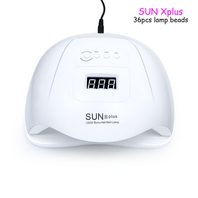 SUN X5 Max 114/72W LED lámpás körömszárító 57 db LED UV jéglámpa zselés szárító lámpához infravörös érzékelővel LCD kijelzős manikűr eszköz