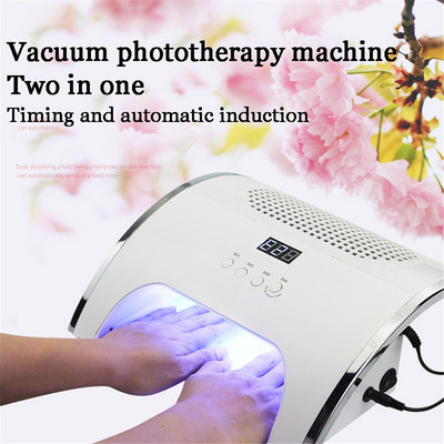 Lampă LED UV 2 în 1 Aspirator pentru manichiură pentru unghii Lampă colector de praf pentru unghii 45W pentru uscarea unghiilor Lampă cu gel pentru unghii cu lumină LED