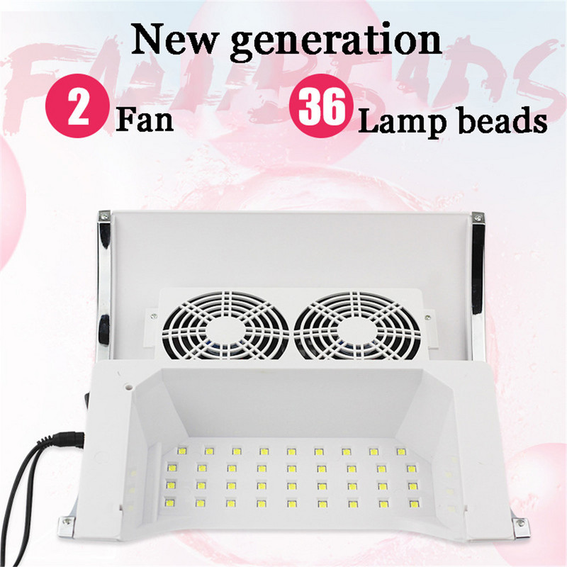 Lampă LED UV 2 în 1 Aspirator pentru manichiură pentru unghii Lampă colector de praf pentru unghii 45W pentru uscarea unghiilor Lampă cu gel pentru unghii cu lumină LED