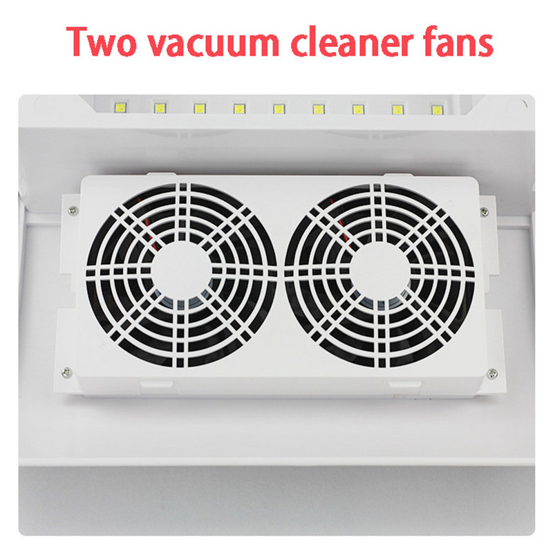 Lampă LED UV 2 în 1 Aspirator pentru manichiură pentru unghii Lampă colector de praf pentru unghii 45W pentru uscarea unghiilor Lampă cu gel pentru unghii cu lumină LED