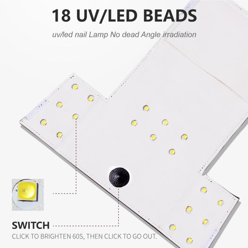 1db új hordozható összecsukható körömlakk szárító UV gél LED 54W kötőzselé gyorsszáradás időzítő lámpa Nail Art USB körömszárító berendezés