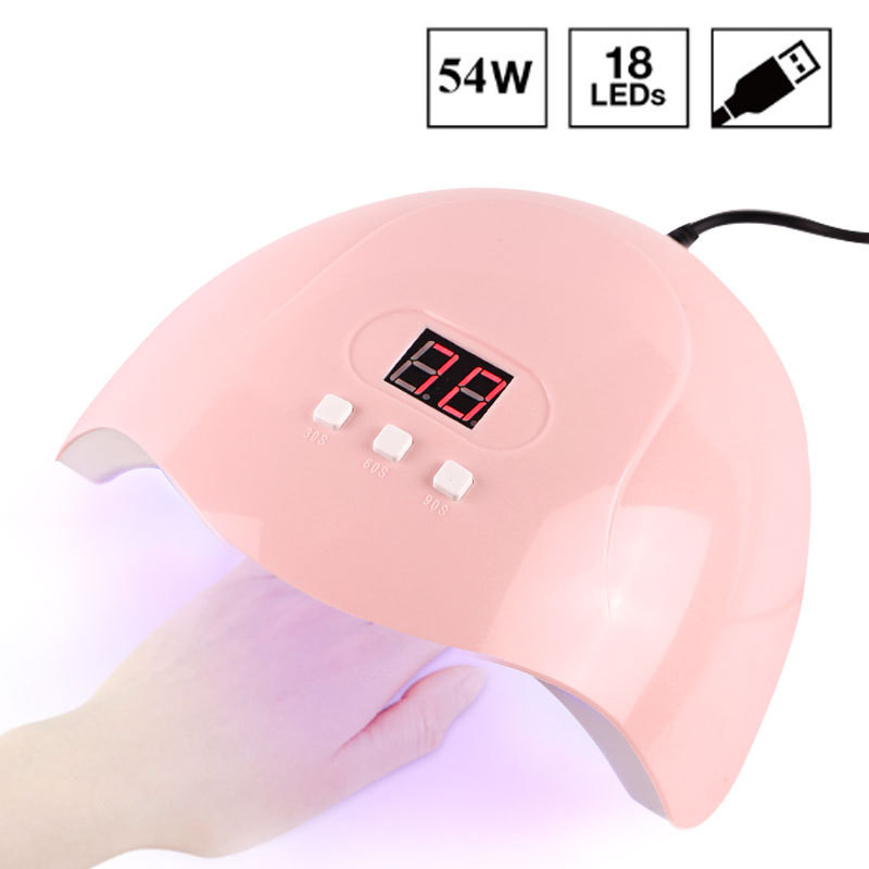 1db új hordozható összecsukható körömlakk szárító UV gél LED 54W kötőzselé gyorsszáradás időzítő lámpa Nail Art USB körömszárító berendezés