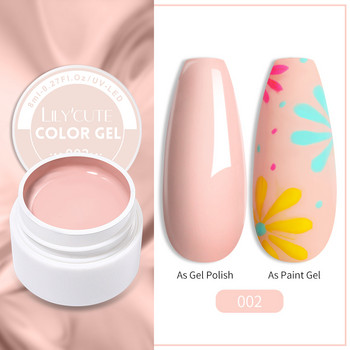 LILYCUTE 48Colors Gel βερνίκι νυχιών Σετ Nail Art Painting Gel Μανικιούρ Vernis Semi Permanent UV Nail Base&Top Coat Δωρεάν Δώρα