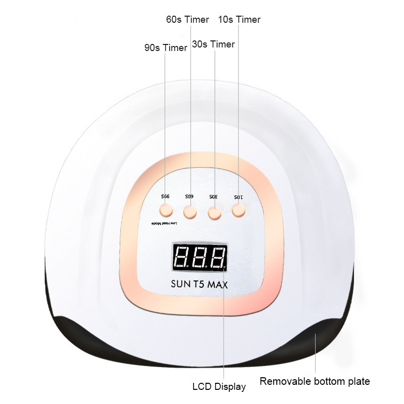 Új 114 W-os SUN T5 MAX UV manikűrgép 57/LED jéglámpa szárító gél olajhoz 10s/30s/60s/99s időzítő automatikus indukció