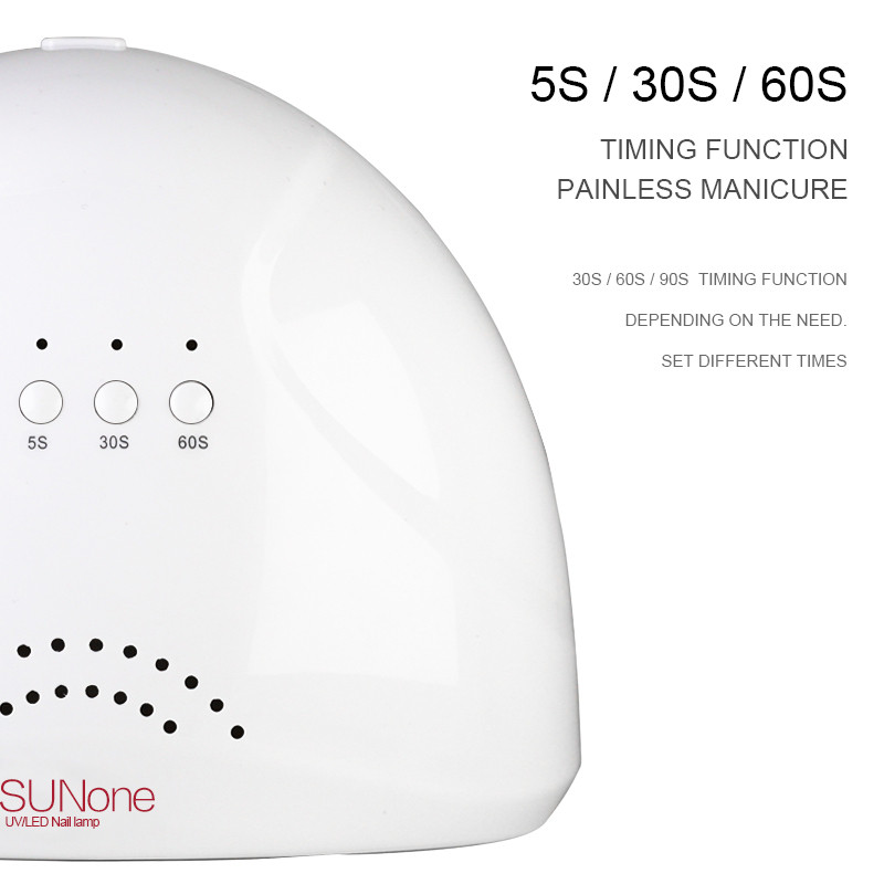Clou Beaute UV lámpa körömhöz 48W SUNone LED körömszárító manikűrhöz Kikeményedő géllakk körömlámpa 5s/30s/60s automatikus érzékelő