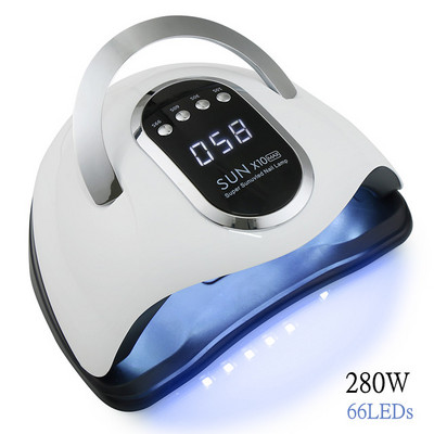 SUN X10MAX professzionális LED UV körömlámpa szárító 66db LED UV gél /hosszabbító gél /kemény géllakk UV lámpa körömszalon otthoni használatra