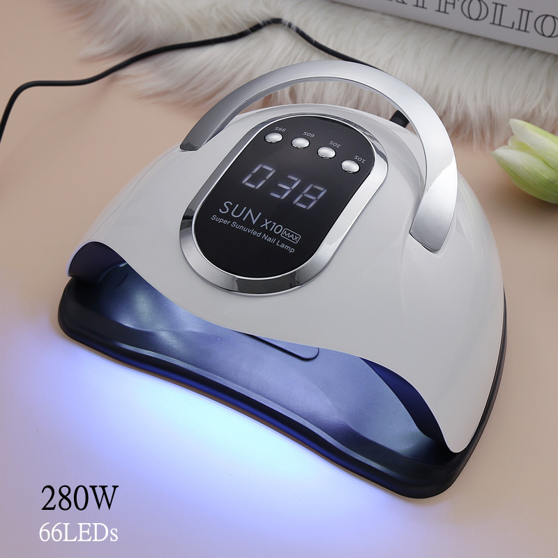 SUN X10MAX professzionális LED UV körömlámpa szárító 66db LED UV gél /hosszabbító gél /kemény géllakk UV lámpa körömszalon otthoni használatra