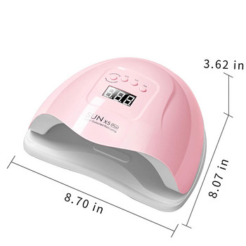 SUN X5 Plus Nail Dryer 72W UV LED Λάμπα νυχιών για ωρίμανση Βερνίκι UV Gel Βερνίκι νυχιών με αυτόματο αισθητήρα Εργαλείο τέχνης μανικιούρ πεντικιούρ