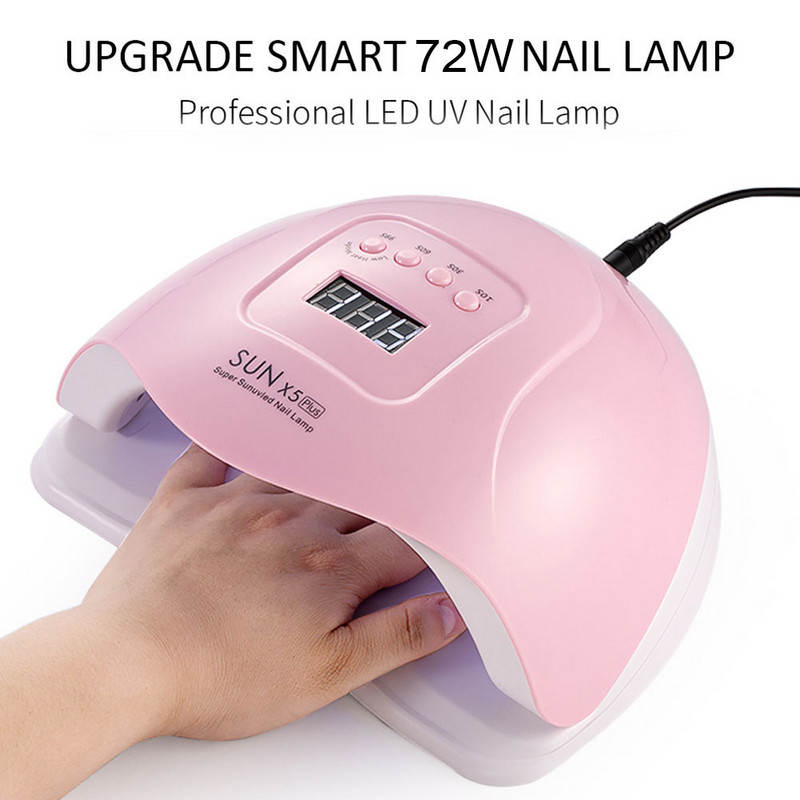 SUN X5 Plus körömszárító 72 W UV LED körömlámpa kötődéshez UV gél lakk körömlakk automatikus érzékelővel manikűr pedikűr művészeti eszköz