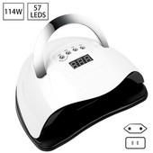 Lampă 114W pentru accesorii manichiură 57LEDS Lumină UV pentru unghii cu gel Instrumente Material profesional Nail Art Uscarea echipamentelor LED Toate