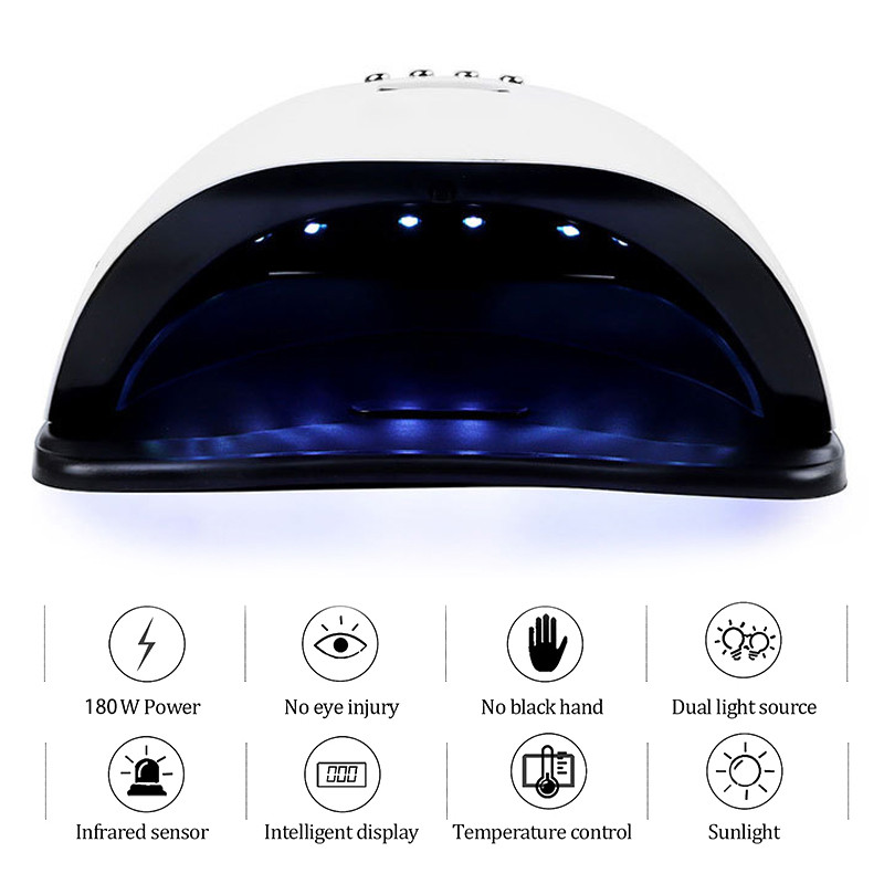 Lampă 114W pentru accesorii manichiură 57LEDS Lumină UV pentru unghii cu gel Instrumente Material profesional Nail Art Uscarea echipamentelor LED Toate