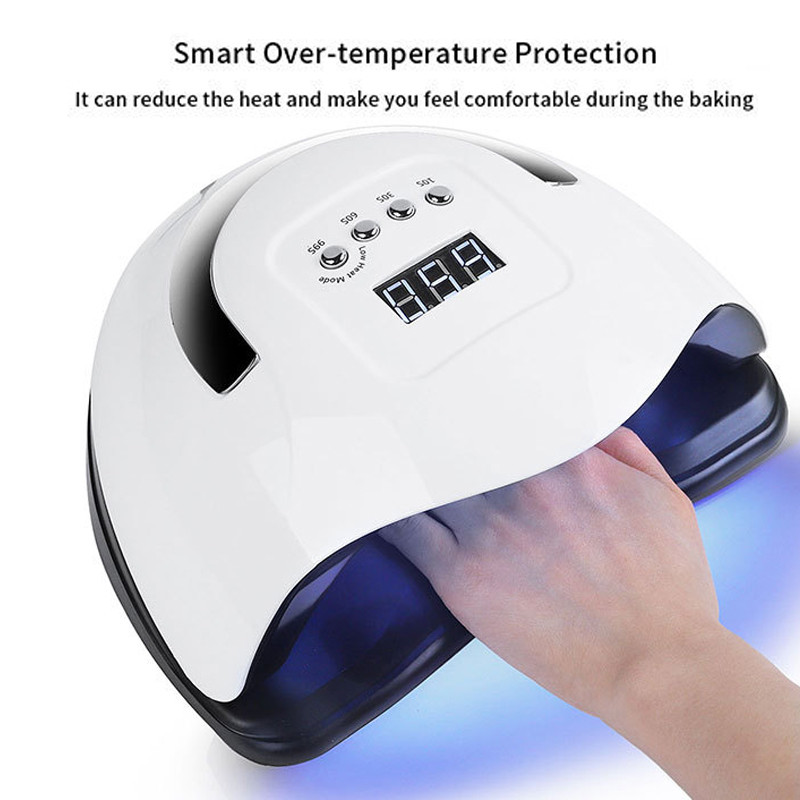 Lampă 114W pentru accesorii manichiură 57LEDS Lumină UV pentru unghii cu gel Instrumente Material profesional Nail Art Uscarea echipamentelor LED Toate