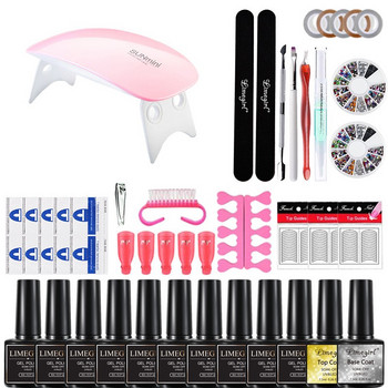 Σετ νυχιών DIY με λάμπα LED Dryer Nail Drill Machine Σετ Μανικιούρ Σετ Poly Nail Gels Nail Gel Polish Σετ Soak-off Nail Art Σετ