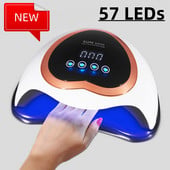 57LEDs Erőteljes körömszárító UV LED-es körömlámpa a kötő gél körömlakkhoz mozgásérzékelős manikűr pedikűr szalon eszközzel