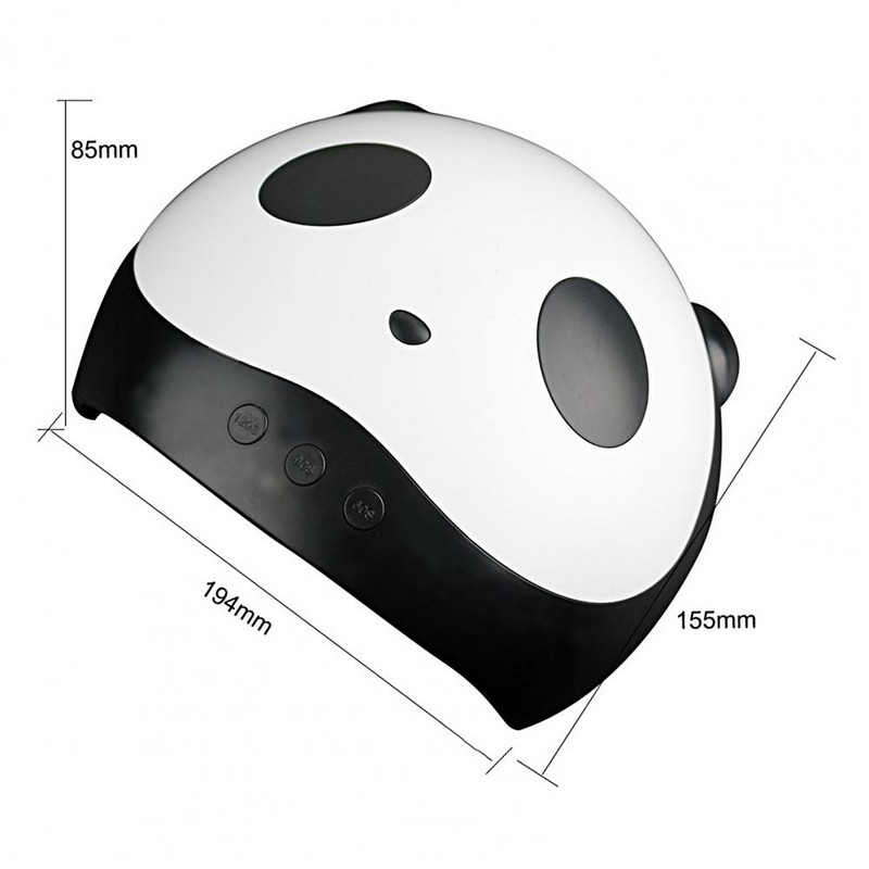1 szett körömfényterápiás gép infravörös érzékelő 3 sebességes 36 W-os LED körömlámpa 12 lámpagyöngyös mini Panda körömlakk szárító nőknek
