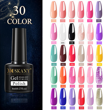 MOSKANY 30 Color Gel Nail Polish Colorful Glitter UV Nail Gel Vernis Semi Permanent Gel for Manicure Soak off Varnishes Nail Art