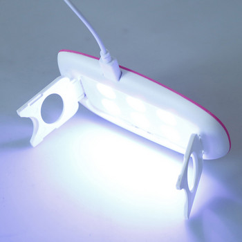 6W Πτυσσόμενο στεγνωτήριο νυχιών Επαγγελματικό φορητό λάμπα ωρίμανσης UV LED της δεκαετίας του \'30 με γρήγορο στέγνωμα με Usb Line Nails Dryer for Gel με βάση