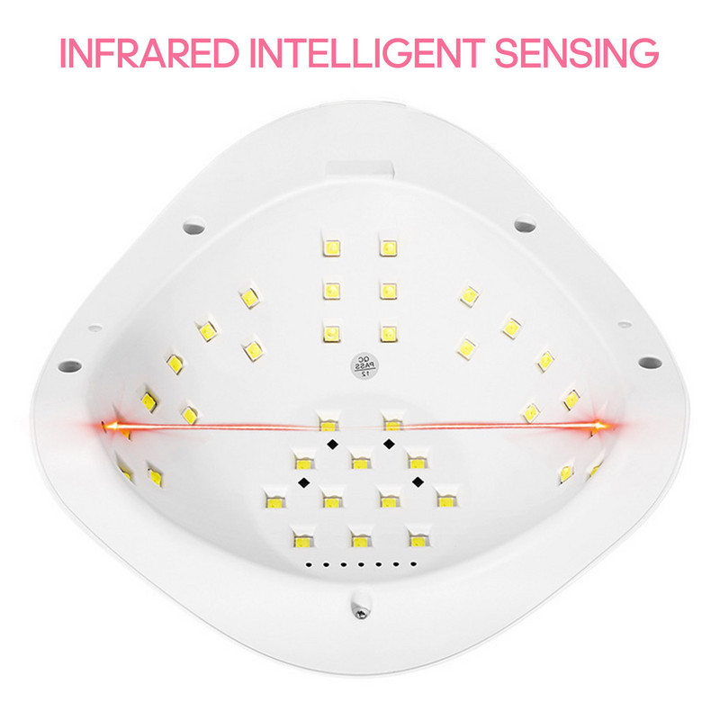 UV LED svjetiljka za nokte Dvostruki izvor svjetla 120 W Inteligentni indukcijski stroj za fototerapiju 4-brzinski tajming Brzo sušenje Nema crnih ruku