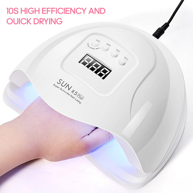 UV LED svjetiljka za nokte Dvostruki izvor svjetla 120 W Inteligentni indukcijski stroj za fototerapiju 4-brzinski tajming Brzo sušenje Nema crnih ruku