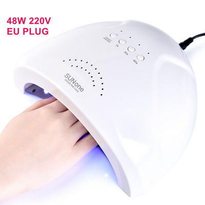 KADS 48W nagų lempos mašina gelinio nagų lako nagų džiovintuvo UV LED lempa 30 LED diodų džiovintuvas nagų LED manikiūro gelio nagų lemputė JAV ES kištukas