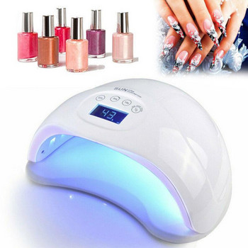 48W Cute Cat Paw Nail Dryer UV Gel White 30/24pcs LED Lamp Beads Machine Curing All Polish Timer Auto Sensor Tools Manicure