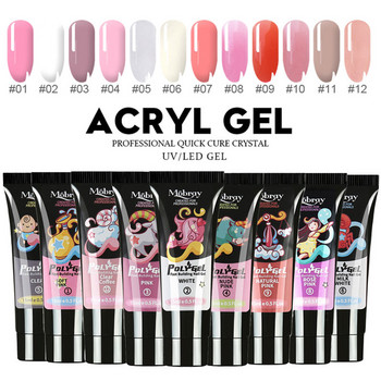 Mobray 10 τμχ/Σετ Κιτ επέκτασης Poly Nail Gel Σετ Μανικιούρ Σετ Ακρυλικό Building LED Gel Polish Σετ για Νύχια Art Design