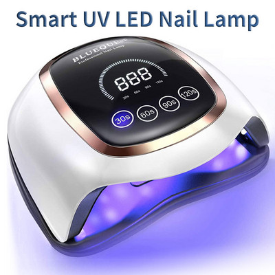 Džiovinimo manikiūro lempa UV LED lempa nagams su atminties funkcija LCD ekranas Profesionali LED nagų lempa nagų dailės salono įrankiams