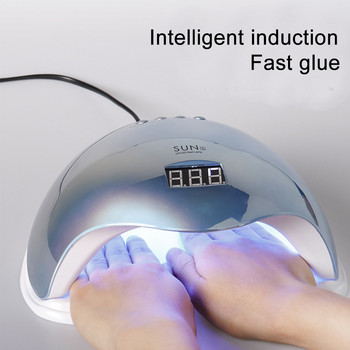 72W UV LED Λάμπα για νύχια Plating Nail Dryer For Drying Gel Polish 30 LEDs Nail Drying Lamp for Manicure Timer Auto Sensor Tools