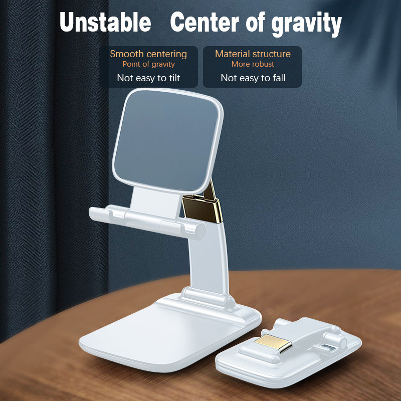 Radošs slinks galda tālruņa turētājs pie gultas pārnēsājams daudzfunkcionāls saliekams teleskopisks dzīvs alumīnija sakausējuma tālruņa turētājs