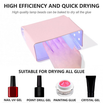 Fold Led Uv Nail Gel Curing Lamp Light Nail Gel Polish Dryer Nail Art Dryer Machine Lamp For Curing All Gel Polish Non-harmfu