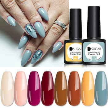 Σετ βερνικιού νυχιών UR SUGAR Colors Gel Ημιμόνιμο UV Led Gel Vernish for Set Soak Off Nail Kit Set Top Coat