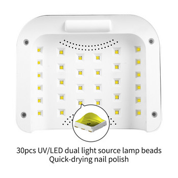 Νέα επαναφορτιζόμενη λάμπα νυχιών 120W UV LED Light ασύρματο στεγνωτήριο gel Polish με ενσωματωμένη μπαταρία για ωρίμανση ακρυλικού και gel Polish