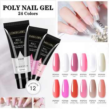 Σετ νυχιών Gel Βερνίκι νυχιών Σετ Poly Nail Gel με λάμπα UV Ημιμόνιμο Βερνίκι Hybrid Gel Soak Off Nail Art Gel Nail Tools