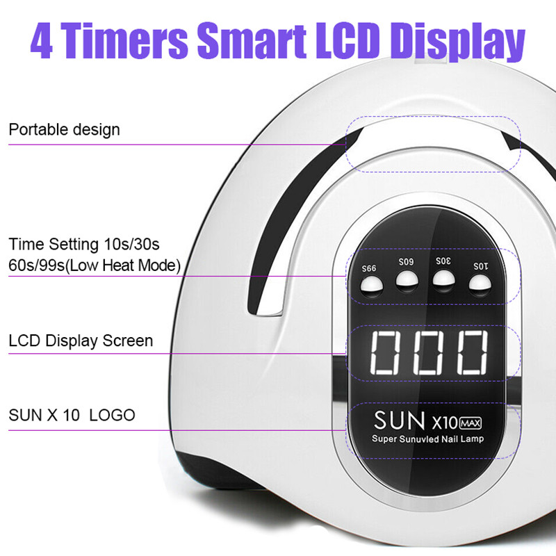 Körömszárító lámpa 66LED-s UV LED-es körömszárító az összes zselés körömlakk kikeményítéséhez. Körömlámpa manikűrhöz Smart Sensor Szalon eszközökkel