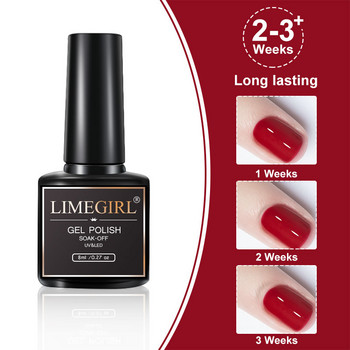 Limegirl 6 ΤΕΜ/ΣΕΤ Gel Βερνίκι Νυχιών Σετ Χειμερινό Πολύχρωμο Ημιμόνιμο UV Gel Μανικιούρ Soak Off DIY Nail Art Gel Varnishes Kit