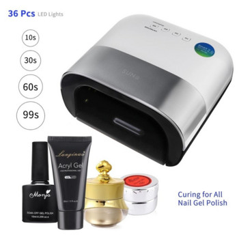 UV Lamp Nail Dryer SUN3 48W UV 36LED Drying Curing Gel Polish Invisible Digital Timer Displays Professional Manicure Tools