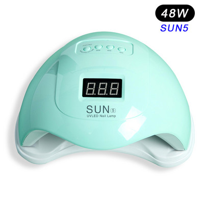 48W SUN5 Nail Lampara UV LED lámpa 24Leds körömszárító minden gélhez Lakk kötő lámpák 10s/30s/60s Smart Sensor Manikűr eszközök