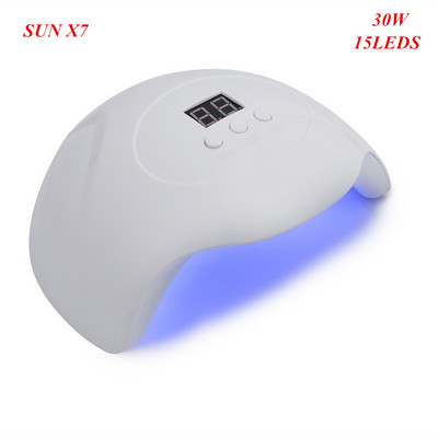 Hot Sale 2019 Új 30 W UV lámpa LED körömlámpás körömszárító minden géllakkhoz 30/60/90s időzítő manikűr eszköz gél lámpával