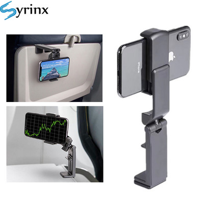 Airplane Phone Holder Portable Travel Stand Desk Flight Foldable Adjustable Rotatable Selfie Holding Train Seat Stand Support