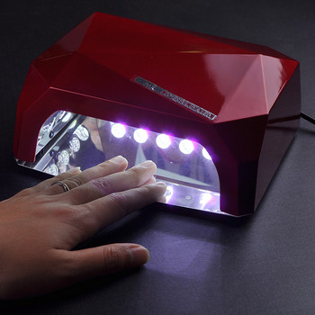 ENNKE 36W UV Λαμπτήρας 18 τμχ LED SUN LIGHT Διπλή πηγή φωτός Auto Sensor Nail Dryer for Nail Gel Curing σχήμα διαμαντιού