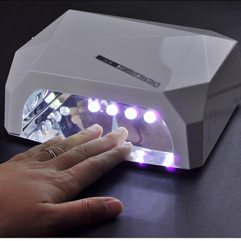 ENNKE 36W UV Λαμπτήρας 18 τμχ LED SUN LIGHT Διπλή πηγή φωτός Auto Sensor Nail Dryer for Nail Gel Curing σχήμα διαμαντιού