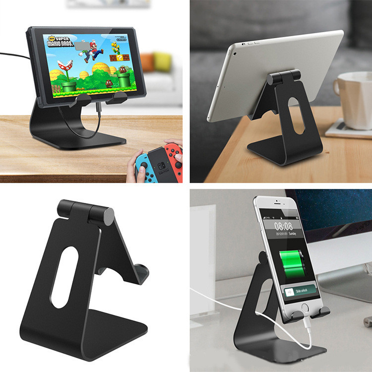 Prijenosni držač za mobilni telefon od aluminijske legure Sklopivi višenamjenski držač za mobilni telefon za stolno računalo i tablet