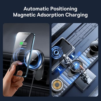 Baseus Magnetic Car Charging Phone Baseus Wireless Charger for Apple iPhone 14 13 12 11 Pro Max Wireless Charging Phone Charging Charger Phone