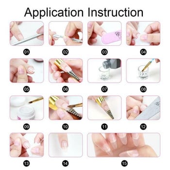 Nail Art Supplies Ακρυλικό Σετ Gel Βερνίκι νυχιών Εργαλείο στίλβωσης DIY Crystal Nail Powder Full Set Of Beginner Nail Supplies TSLM1