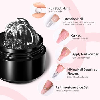 BORN PRETTY Nail Extension Gel Kit 10/11/12Pcs Soak Off Αντικολλητικό Στερεό UV Gel Ακρυλικό Λευκό Clear Gel Βερνίκι νυχιών για το σπίτι