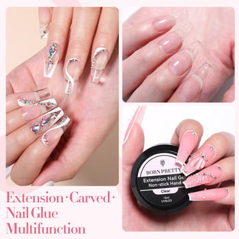 BORN PRETTY Nail Extension Gel Kit 10/11/12Pcs Soak Off Αντικολλητικό Στερεό UV Gel Ακρυλικό Λευκό Clear Gel Βερνίκι νυχιών για το σπίτι