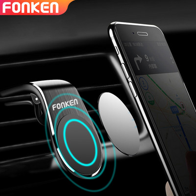 Magnetický držiak telefónu do auta FONKEN, klip na vetrací otvor, magnetický stojan pre iPhone 11 12 13 mini Huawei Samsung Xiaomi, podpora mobilných zariadení