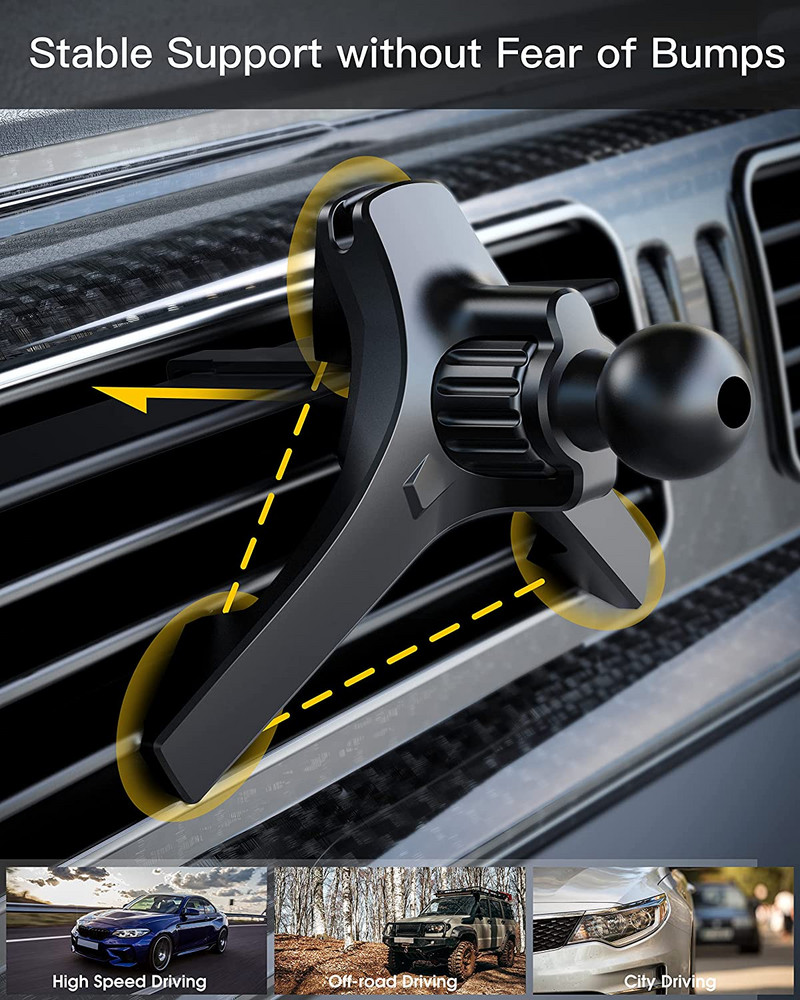 Nadogradite kopče za držač telefona u automobilu, 17 mm kuglastu glavu, kopču za otvor za ventilaciju automobila, stezaljku za odvod zraka u automobilu, stezaljku za magnet za podršku za mobilni telefon